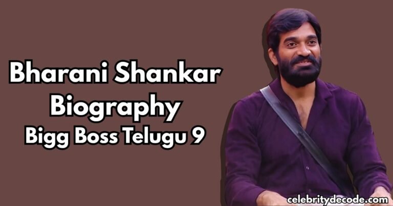 Bharani Shankar Age, Biography, Family, Bigg Boss Telugu 9, Wife, TV Serials, Movies & More